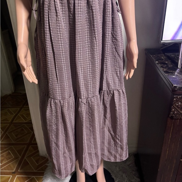 NWT MADWELL Women’s Square-Neck Tiered Midi Dress - Picture 8 of 15